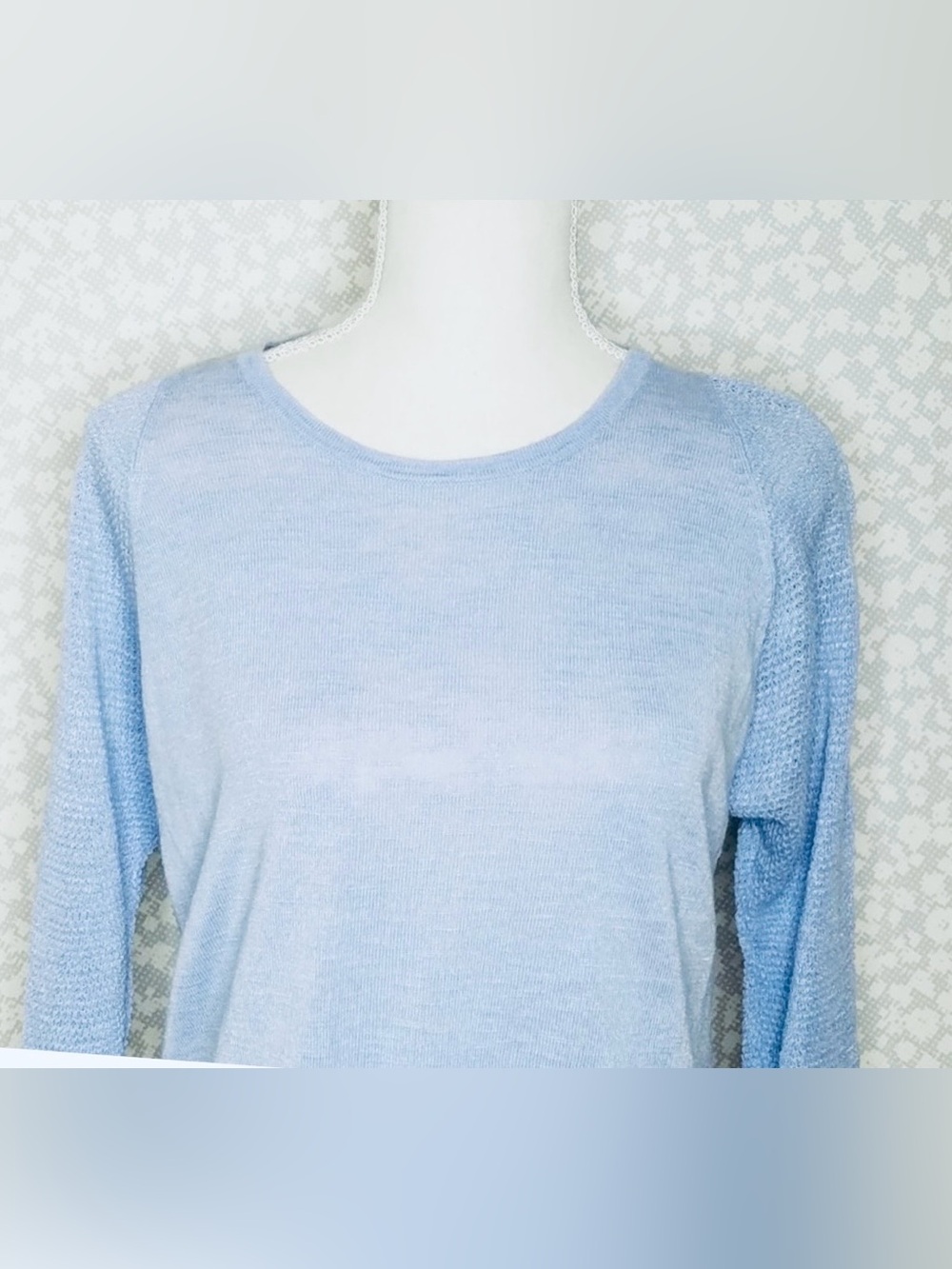 J. Jill Linen Blend 3/4 Slit Sleeve Top